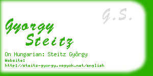 gyorgy steitz business card